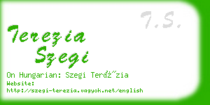 terezia szegi business card